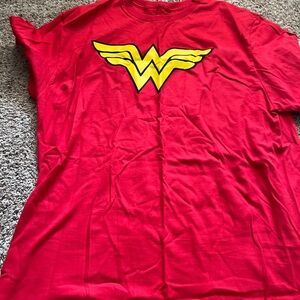 Red Short Sleeve Tee wonder woman